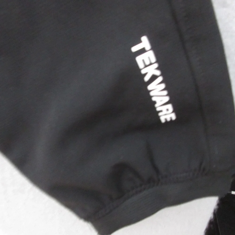 The North Face Hoodie Men Medium Tekware Fleece Quarter Zip Black Gorpcore Logo